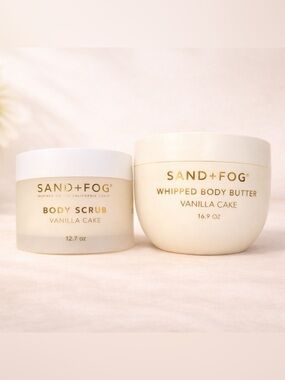 Sand + fog Vanilla Cake Body Scrub & Whipped Body Butter